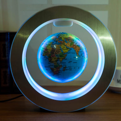 Round LED World Map Floating Globe Magnetic Levitation Light Anti Gravity Magic