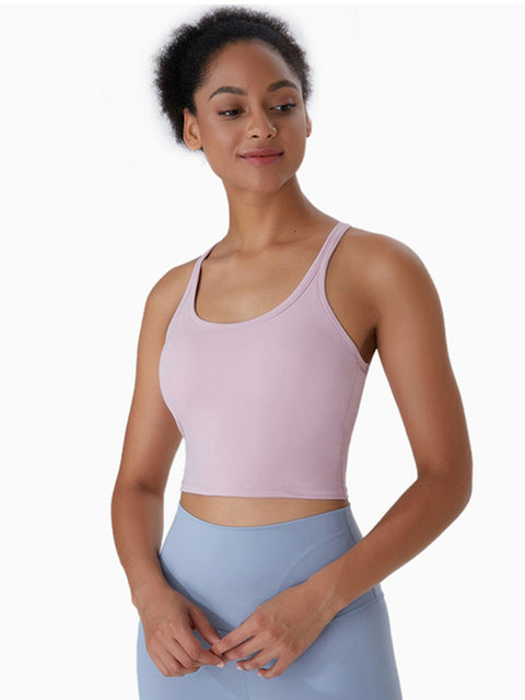 Yoga vest with chest pads antibacterial nude sports bra all-in-one beautiful back bra