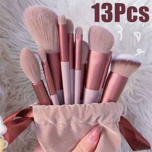 13Pcs Makeup Brush Set Make Up Concealer Brush Blush Powder Brush Eye Shadow Highlighter Foundation Brush Cosmetic Beauty Tools - Rokkaku 18 online shop
