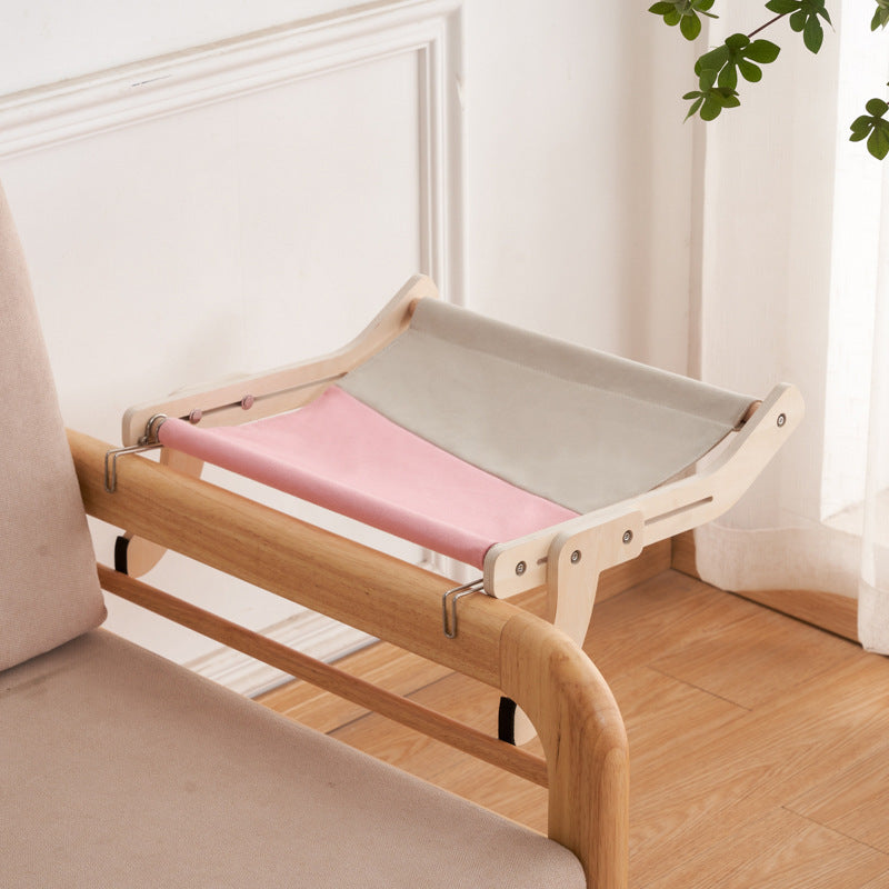 Cat Bed Hanging Bed Balcony Window Glass Wood - Rokkaku 18 online shop