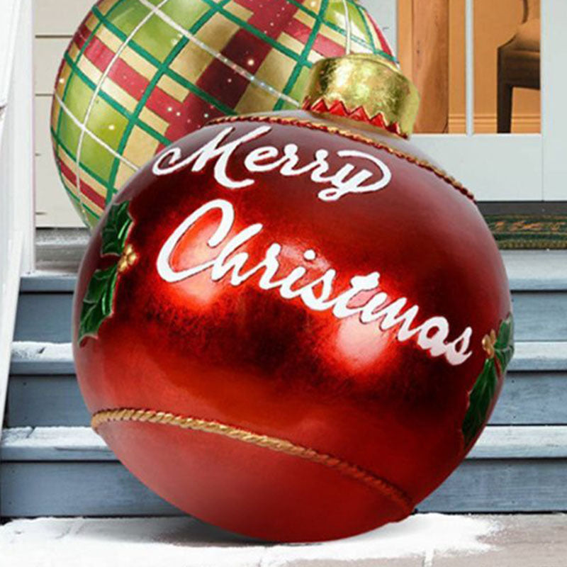 Christmas Ornament Ball Outdoor Pvc 60CM Inflatable Decorated Ball PVC Giant Big Large Balls Xmas Tree Decorations Toy Ball - Rokkaku 18 online shop