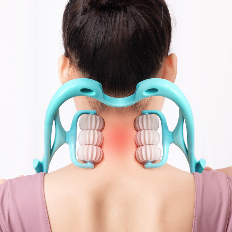 Multifunctional Manual Six-wheel Neck Massager Massage Relieve Roller Massage Tool - Rokkaku 18 online shop