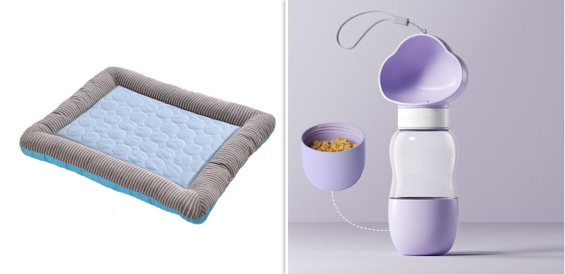 Pet Cooling Pad Bed For Dogs Cats Puppy Kitten Cool Mat Pet Blanket Ice Silk Material Soft For Summer Sleeping  Blue Breathable - Rokkaku 18 online shop