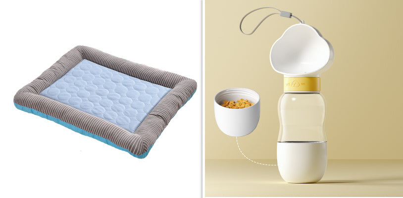 Pet Cooling Pad Bed For Dogs Cats Puppy Kitten Cool Mat Pet Blanket Ice Silk Material Soft For Summer Sleeping  Blue Breathable - Rokkaku 18 online shop