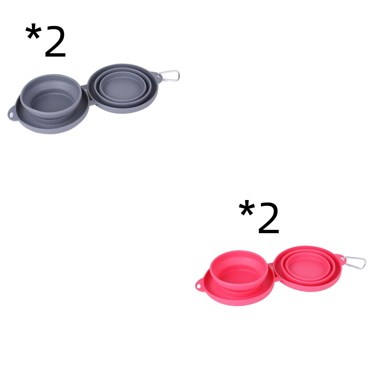 Rubber Foldable Double Bowl Pet Feeding Bowl Pets Supplies Dog Cat Bowls - Rokkaku 18 online shop
