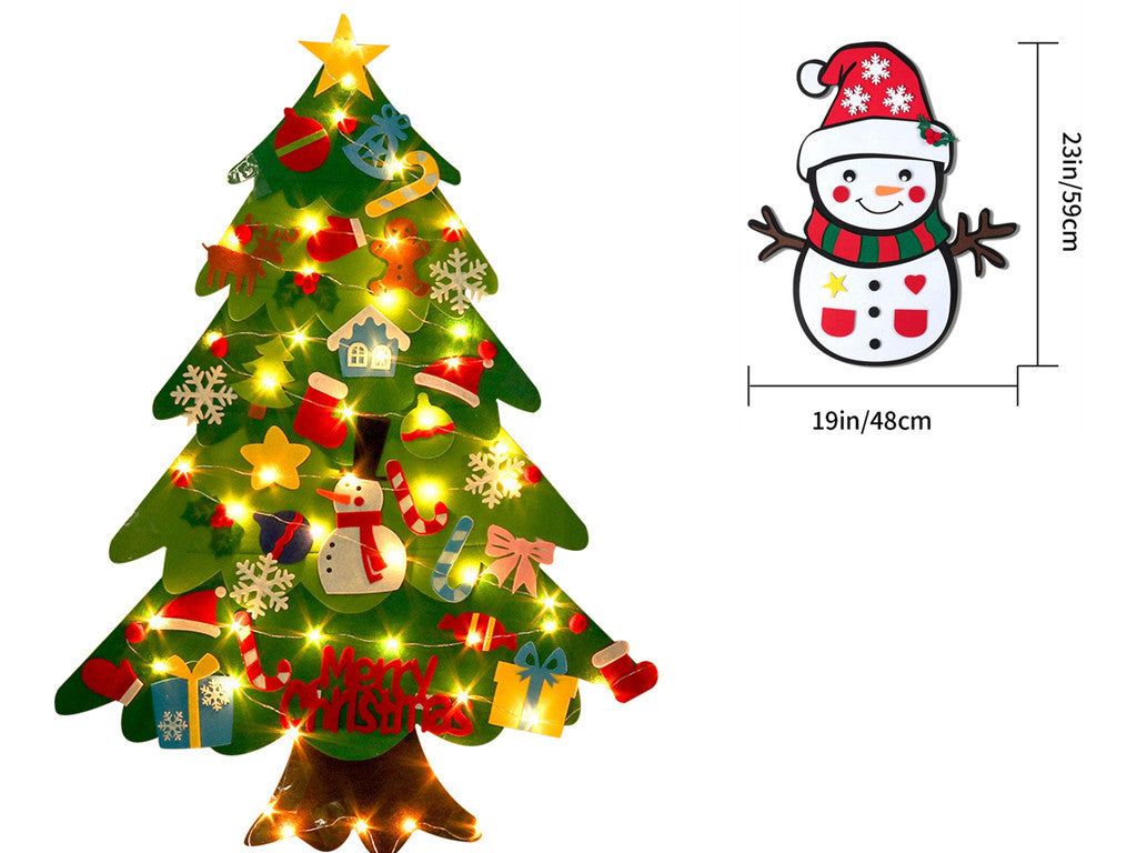 Children's DIY felt Christmas tree with lights - Rokkaku 18 online shop