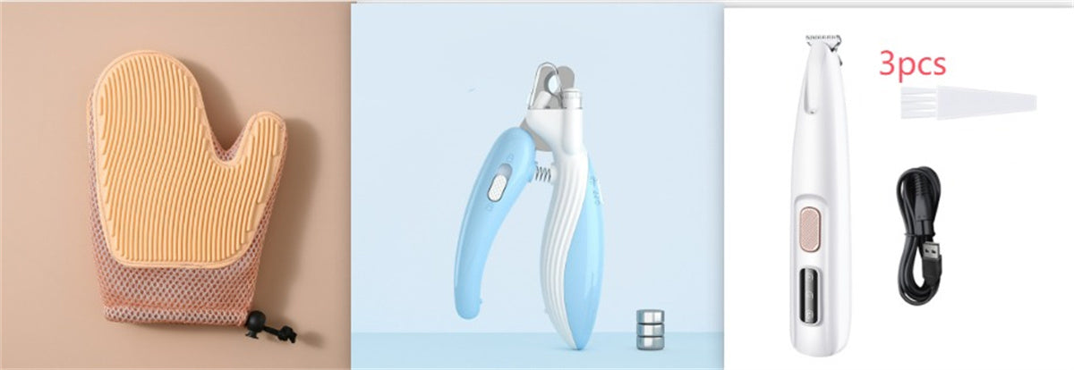 Pets Dog Paw Trimmer With LED Light Fully Waterproof Pet Hair Trimmer With LED Display Dog Clippers For Grooming Widen Blade - Rokkaku 18 online shop