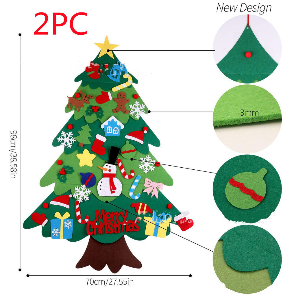 Children's DIY felt Christmas tree with lights - Rokkaku 18 online shop
