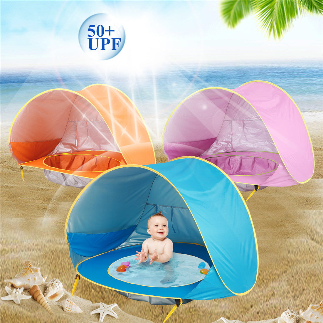 Baby Beach Tent Kids Outdoor Camping Easy Fold Up Waterproof  Up Sun Awning Tent UV-protecting - Rokkaku 18 online shop