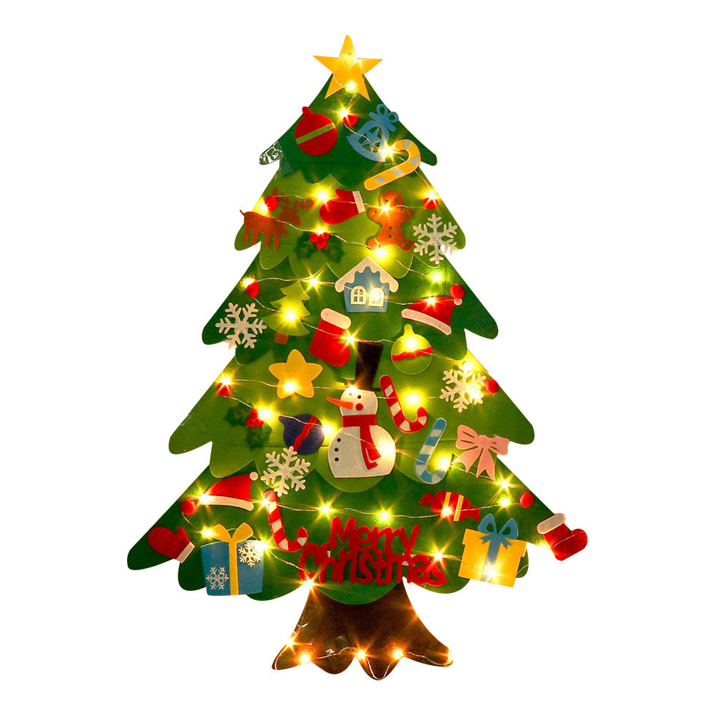 Children's DIY felt Christmas tree with lights - Rokkaku 18 online shop