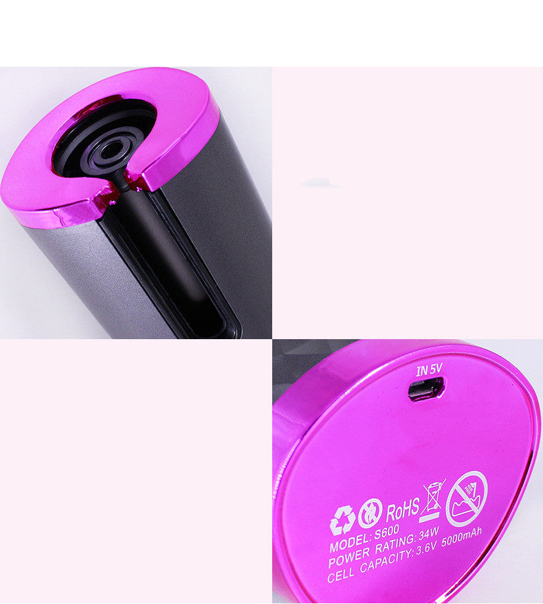 Rechargeable Automatic Hair Curler Women Portable Hair Curling Iron LCD Display Ceramic Curly Rotating Curling Wave Styer - Rokkaku 18 online shop