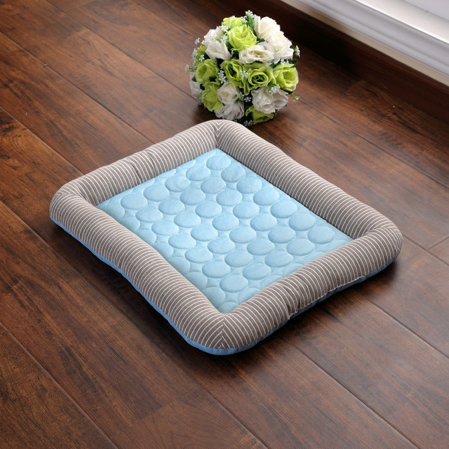 Pet Cooling Pad Bed For Dogs Cats Puppy Kitten Cool Mat Pet Blanket Ice Silk Material Soft For Summer Sleeping  Blue Breathable - Rokkaku 18 online shop
