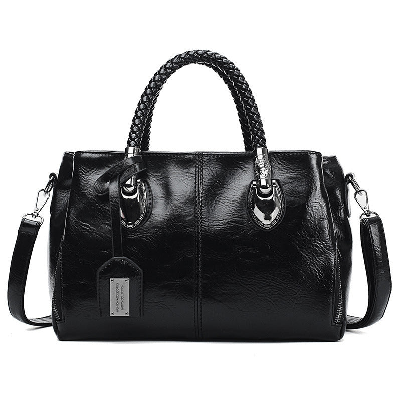 Vintage Oil Wax leather luxury handbags Women Bags - Rokkaku 18 online shop