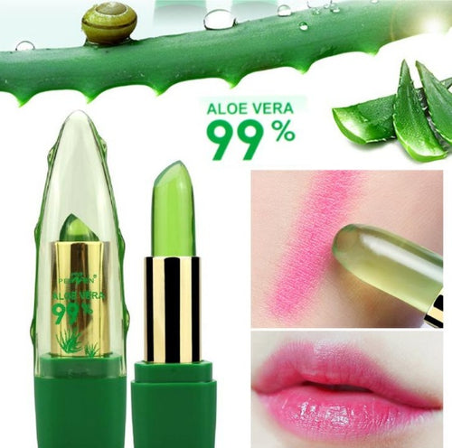 Aloe Vera Gel Color Changing Lipstick Gloss  Moisturizer Anti-drying Desalination Fine-grain Lip Blam Care - Rokkaku 18 online shop