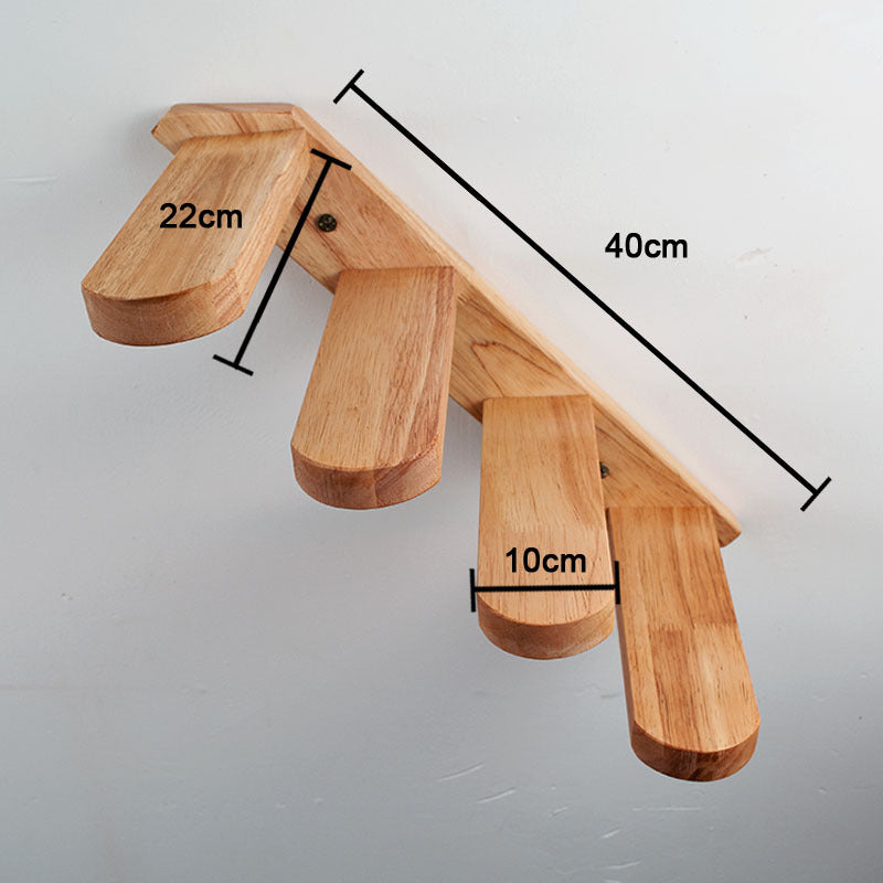 Cats Climbing Ladders On Solid Wood Walls, Rubber Wood Springboards And Stair Toys - Rokkaku 18 online shop