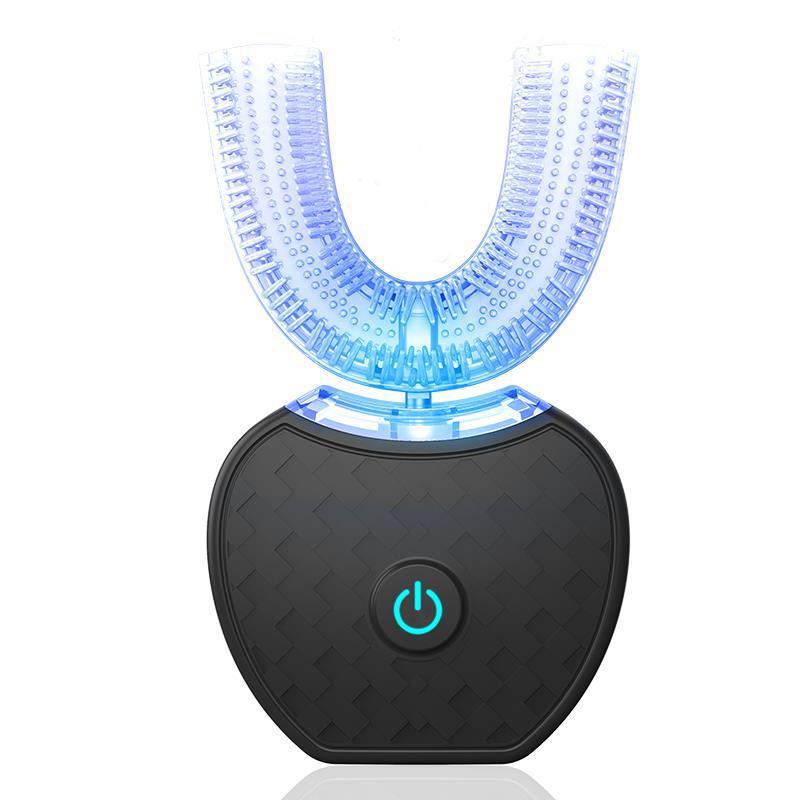 360 Degrees Intelligent Automatic Electric  Toothbrush Waterproof U Type Tooth Brush Whitening Blue Light USB Charging - Rokkaku 18 online shop