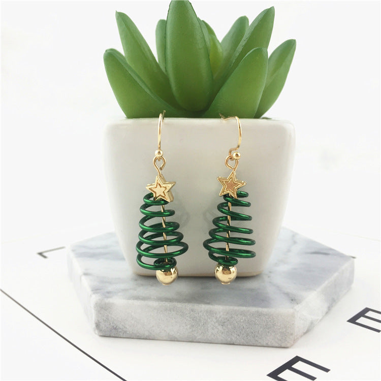 Christmas Earrings Tree Star DIY Earrings - Rokkaku 18 online shop
