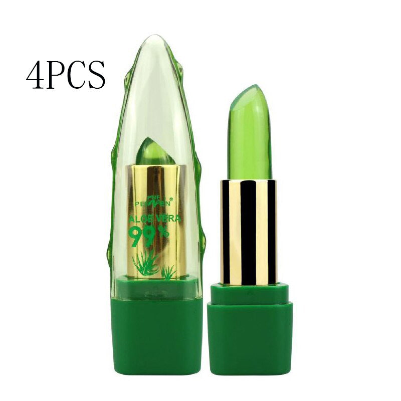 Aloe Vera Gel Color Changing Lipstick Gloss  Moisturizer Anti-drying Desalination Fine-grain Lip Blam Care - Rokkaku 18 online shop
