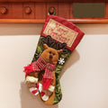 Christmas Stocking Socks Snowman Santa Elk Xmas Fireplace Xmas Tree Ornaments New Year Candy Bag Gift Christmas Decor - Rokkaku 18 online shop