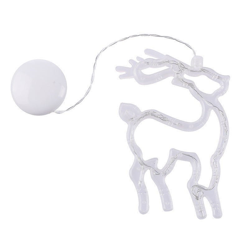 Christmas LED Suction Cup Chandelier Santa Claus Elk Snowman Lights Holiday Party Window Decor Lamps Battery Powered - Rokkaku 18 online shop