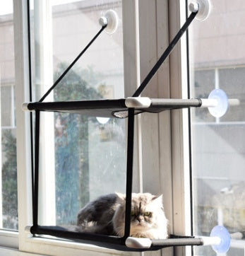 Cat bed cat hammock cat hammock window sill single layer double layer super suction cup cat cushion nest cat litter pet - Rokkaku 18 online shop