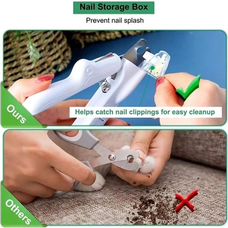Pet Nail Clippers With LED Light Dogs Cat Nail Scissors Professional Trimmer Tool Care Grooming Supplies - Rokkaku 18 online shop