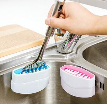 Creative Kitchen Knife And Fork Chopsticks Cleaning Brush With Suction Cup Fruit And Vegetable Cleaning Brush Kitchen Cleaning Brush - Rokkaku 18 online shop