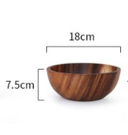 Kitchen Natural Wooden Bowl Household Fruit Bowl Salad Bowl For Home Restaurant Food Container Wooden Utensils Note The Size Hot - Rokkaku 18 online shop