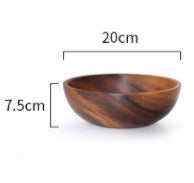 Kitchen Natural Wooden Bowl Household Fruit Bowl Salad Bowl For Home Restaurant Food Container Wooden Utensils Note The Size Hot - Rokkaku 18 online shop