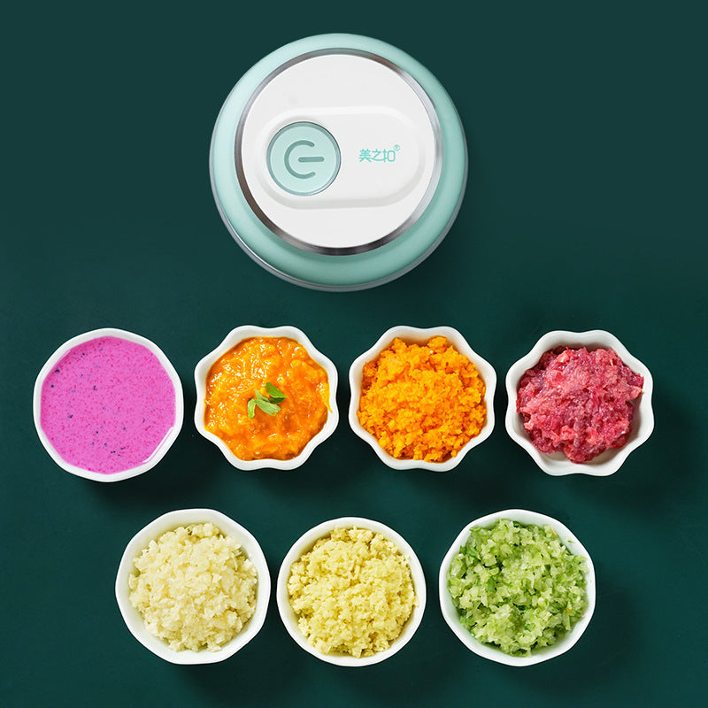 Portable Electric Mini Garlic Cutter Masher Vegetable Fruit Meat Food Chopper Grinder - Rokkaku 18 online shop