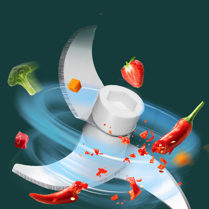 Portable Electric Mini Garlic Cutter Masher Vegetable Fruit Meat Food Chopper Grinder - Rokkaku 18 online shop