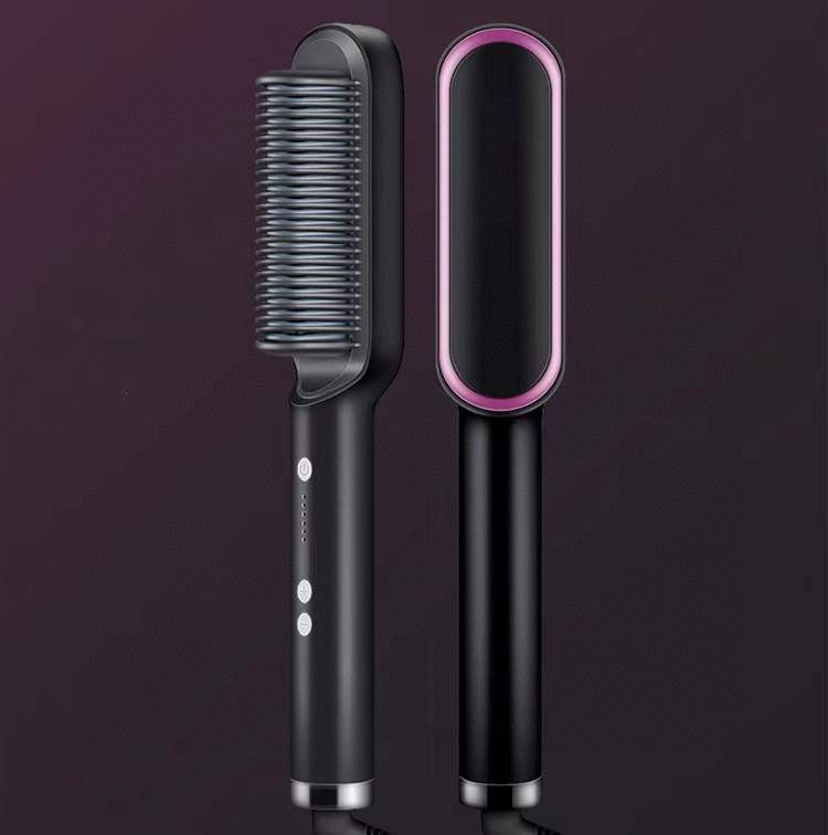 New 2 In 1 Hair Straightener Hot Comb Negative Ion Curling Tong Dual-purpose Electric Hair Brush - Rokkaku 18 online shop