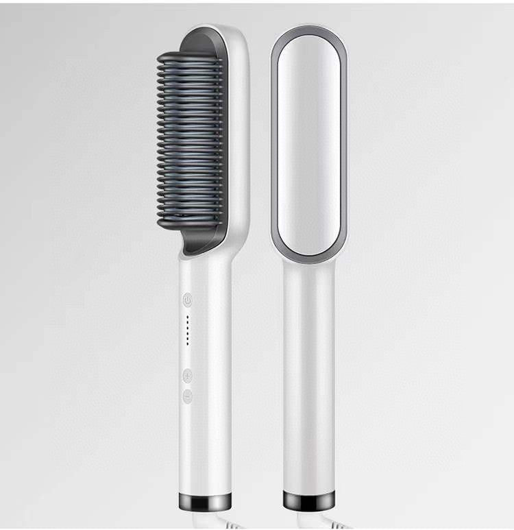 New 2 In 1 Hair Straightener Hot Comb Negative Ion Curling Tong Dual-purpose Electric Hair Brush - Rokkaku 18 online shop