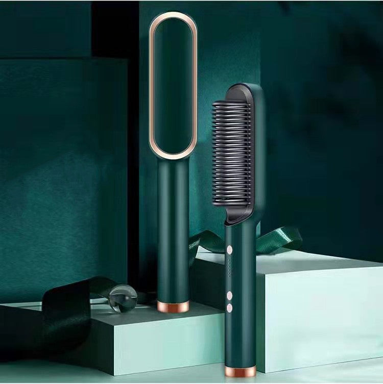 New 2 In 1 Hair Straightener Hot Comb Negative Ion Curling Tong Dual-purpose Electric Hair Brush - Rokkaku 18 online shop