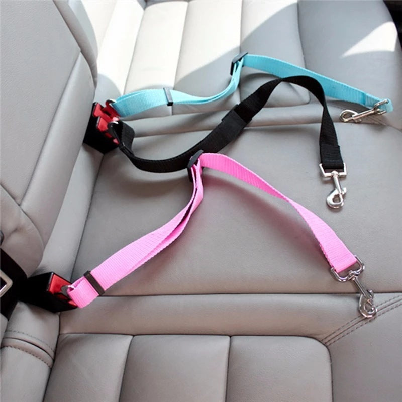 Adjustable Pet Cat Dog Car Seat Belt Pet Seat Vehicle Dog Harness Lead Clip Safety Lever Traction Dog Collars Dogs Accessoires Pets Products - Rokkaku 18 online shop