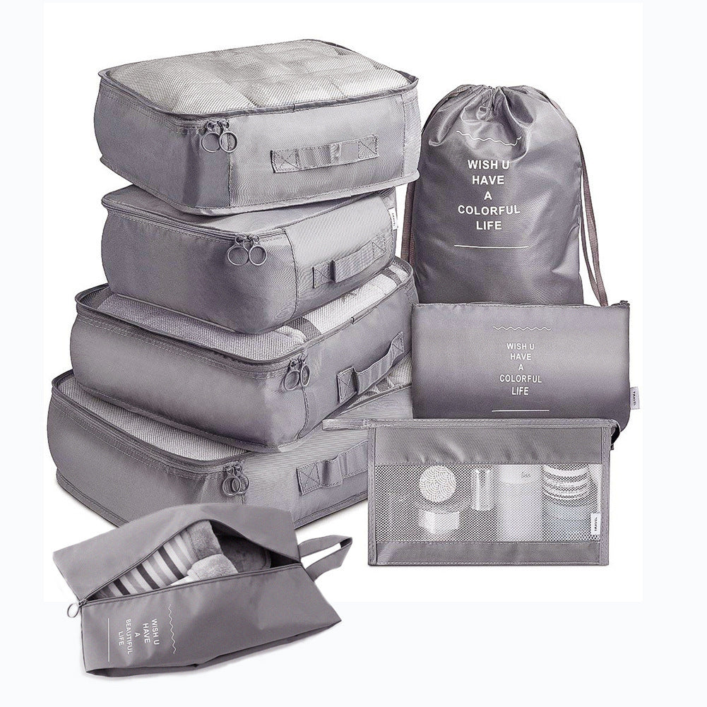 8-piece Set Luggage Divider Bag Travel Storage Clothes Underwear Shoes Organizer Packing Cube Bag - Rokkaku 18 online shop
