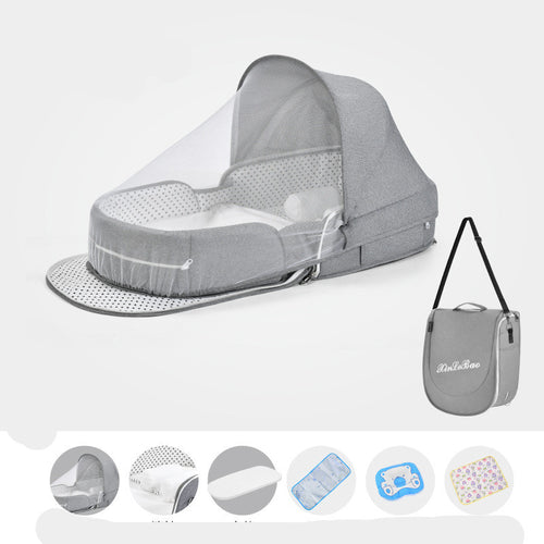 Baby Crib Multifunctional Folding Newborn Nest Toddler Bed Portable Sun Protection Mosquito Net Infant Camping Bed Travel Cot - Rokkaku 18 online shop