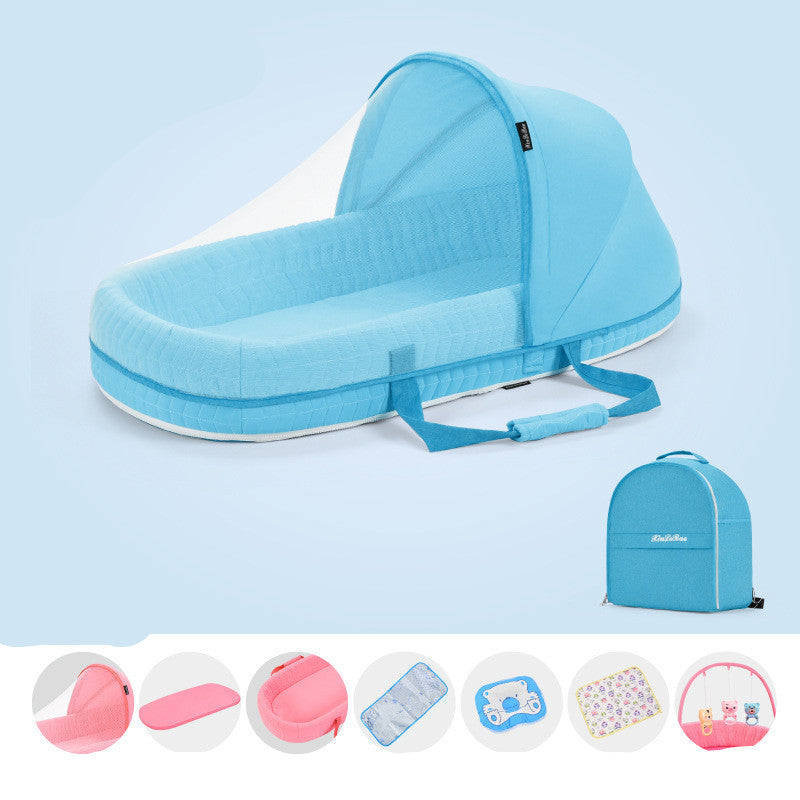 Baby Crib Multifunctional Folding Newborn Nest Toddler Bed Portable Sun Protection Mosquito Net Infant Camping Bed Travel Cot - Rokkaku 18 online shop
