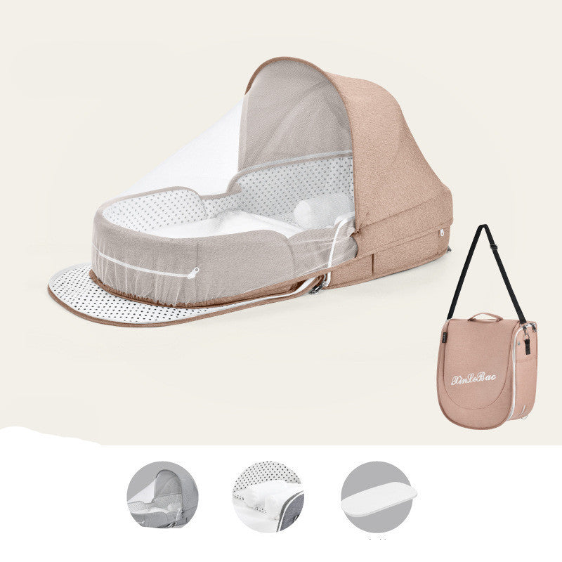 Baby Crib Multifunctional Folding Newborn Nest Toddler Bed Portable Sun Protection Mosquito Net Infant Camping Bed Travel Cot - Rokkaku 18 online shop