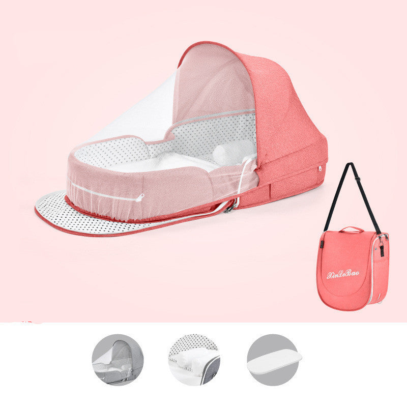 Baby Crib Multifunctional Folding Newborn Nest Toddler Bed Portable Sun Protection Mosquito Net Infant Camping Bed Travel Cot - Rokkaku 18 online shop
