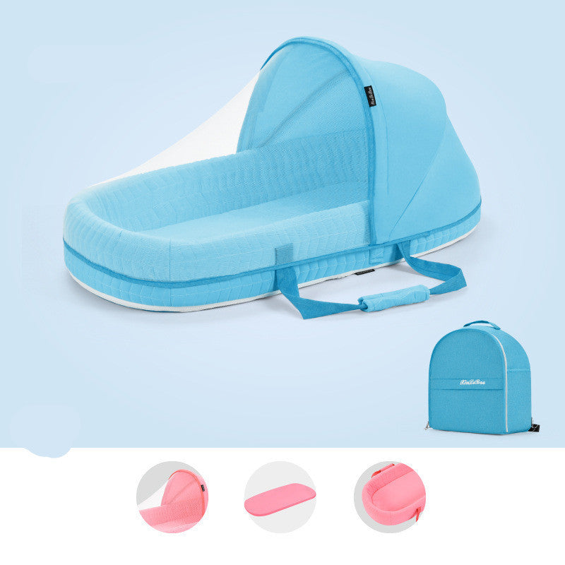 Baby Crib Multifunctional Folding Newborn Nest Toddler Bed Portable Sun Protection Mosquito Net Infant Camping Bed Travel Cot - Rokkaku 18 online shop