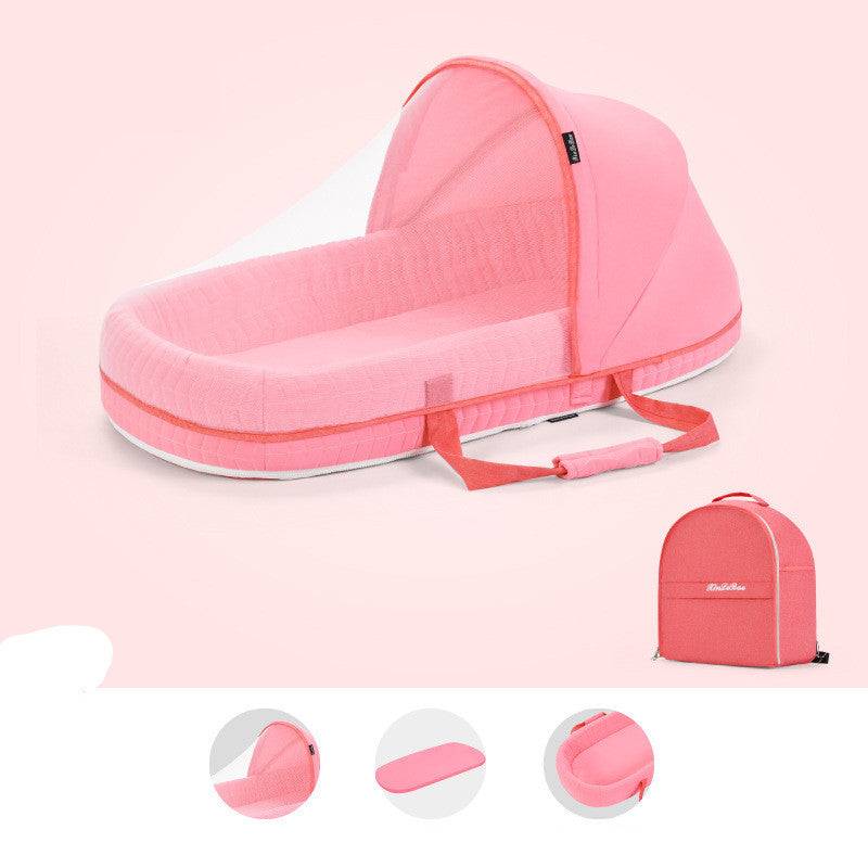 Baby Crib Multifunctional Folding Newborn Nest Toddler Bed Portable Sun Protection Mosquito Net Infant Camping Bed Travel Cot - Rokkaku 18 online shop