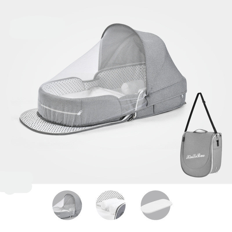 Baby Crib Multifunctional Folding Newborn Nest Toddler Bed Portable Sun Protection Mosquito Net Infant Camping Bed Travel Cot - Rokkaku 18 online shop