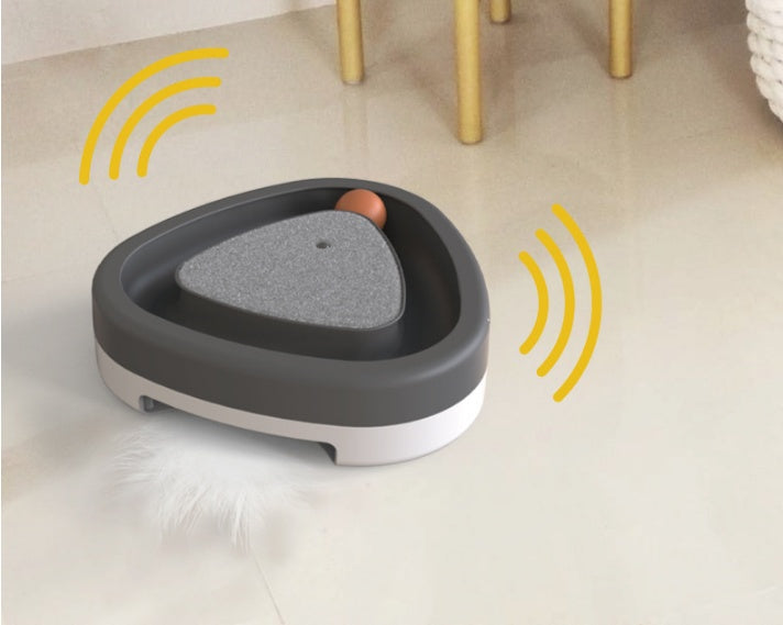 Pet Cat Self-hey Toy Smart Funny Cat Triangle Turntable Electric Toy Cat Scratcher - Rokkaku 18 online shop