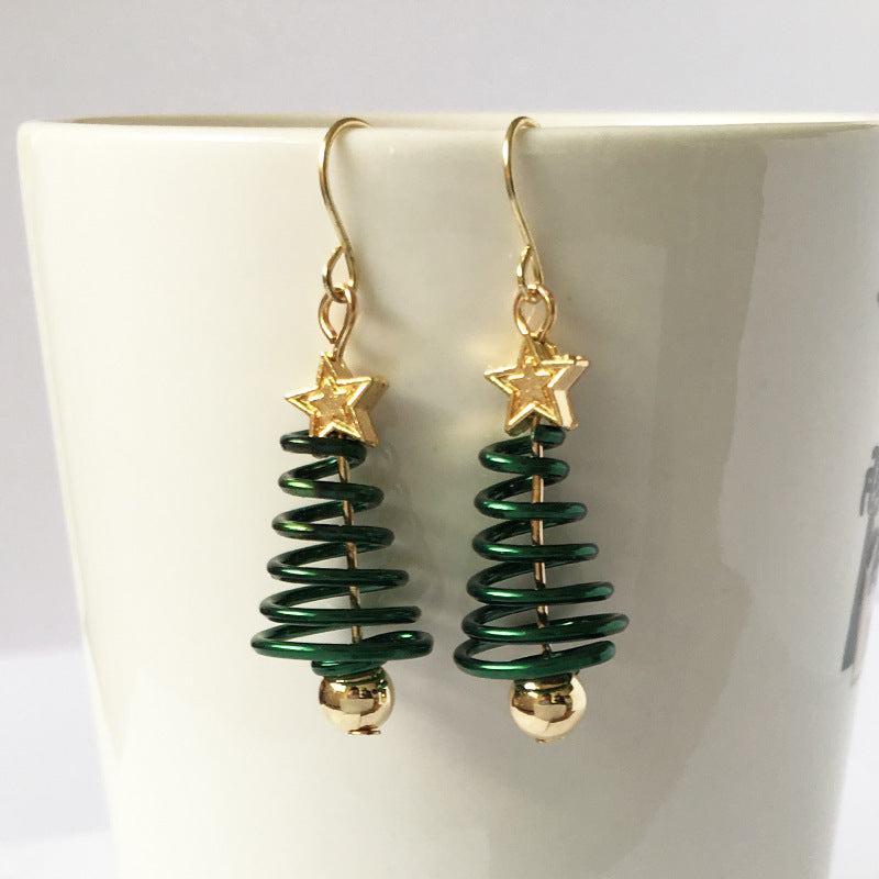Christmas Earrings Tree Star DIY Earrings - Rokkaku 18 online shop