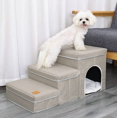 Cat Kennel Cage Multifunctional Dog Stairs Upper Bed Sofa Puppy Climbing Pet Supplies - Rokkaku 18 online shop