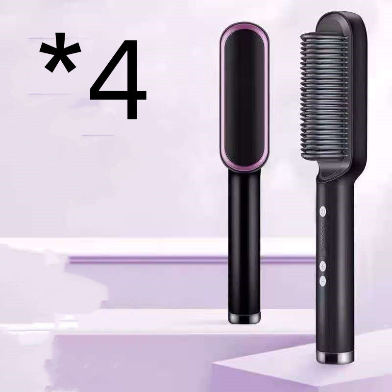 New 2 In 1 Hair Straightener Hot Comb Negative Ion Curling Tong Dual-purpose Electric Hair Brush - Rokkaku 18 online shop