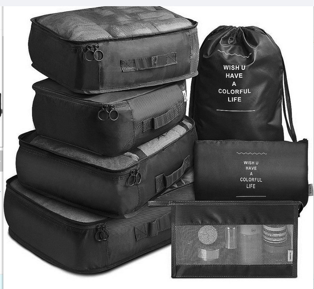 8-piece Set Luggage Divider Bag Travel Storage Clothes Underwear Shoes Organizer Packing Cube Bag - Rokkaku 18 online shop
