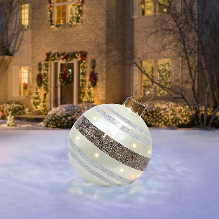Christmas Ornament Ball Outdoor Pvc 60CM Inflatable Decorated Ball PVC Giant Big Large Balls Xmas Tree Decorations Toy Ball - Rokkaku 18 online shop