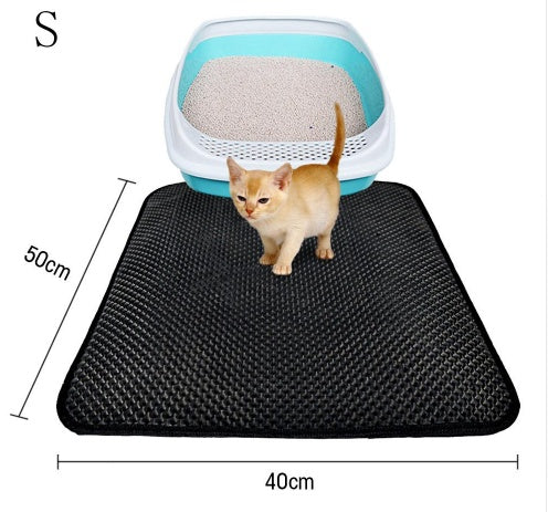 Double Layer Litter Cat Bed Pads Pet Cat Litter Mat Trapping Pets Litter Box Mat Pet Product Bed For Cats House Clean Mat - Rokkaku 18 online shop